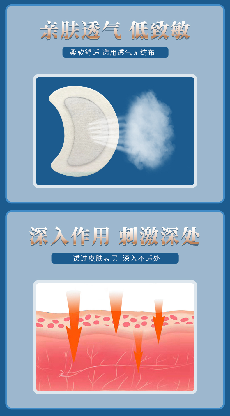 敷貼于淋巴處，親膚舒適透氣