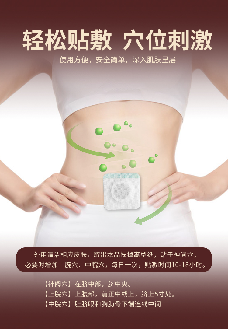 通便型肚臍貼怎么貼，貼敷位置圖